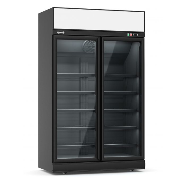 Külmkapp kahe klaasuksega must INS-1000R 1253x710x2092mm