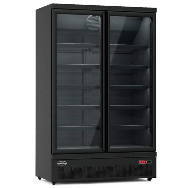Külmkapp kahe klaasuksega must JDE-1000R 1253x710x1997mm