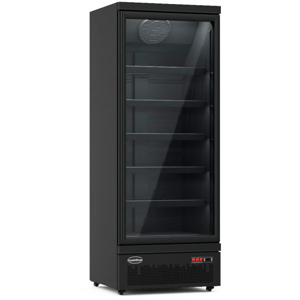 Külmkapp ühe klaasuksega JDE-600R must 750x710x1997mm